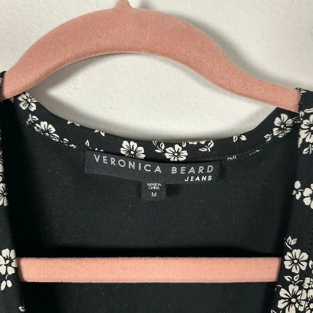 Veronica Beard Black and White Floral Mini Dress - Picture 6 of 13
